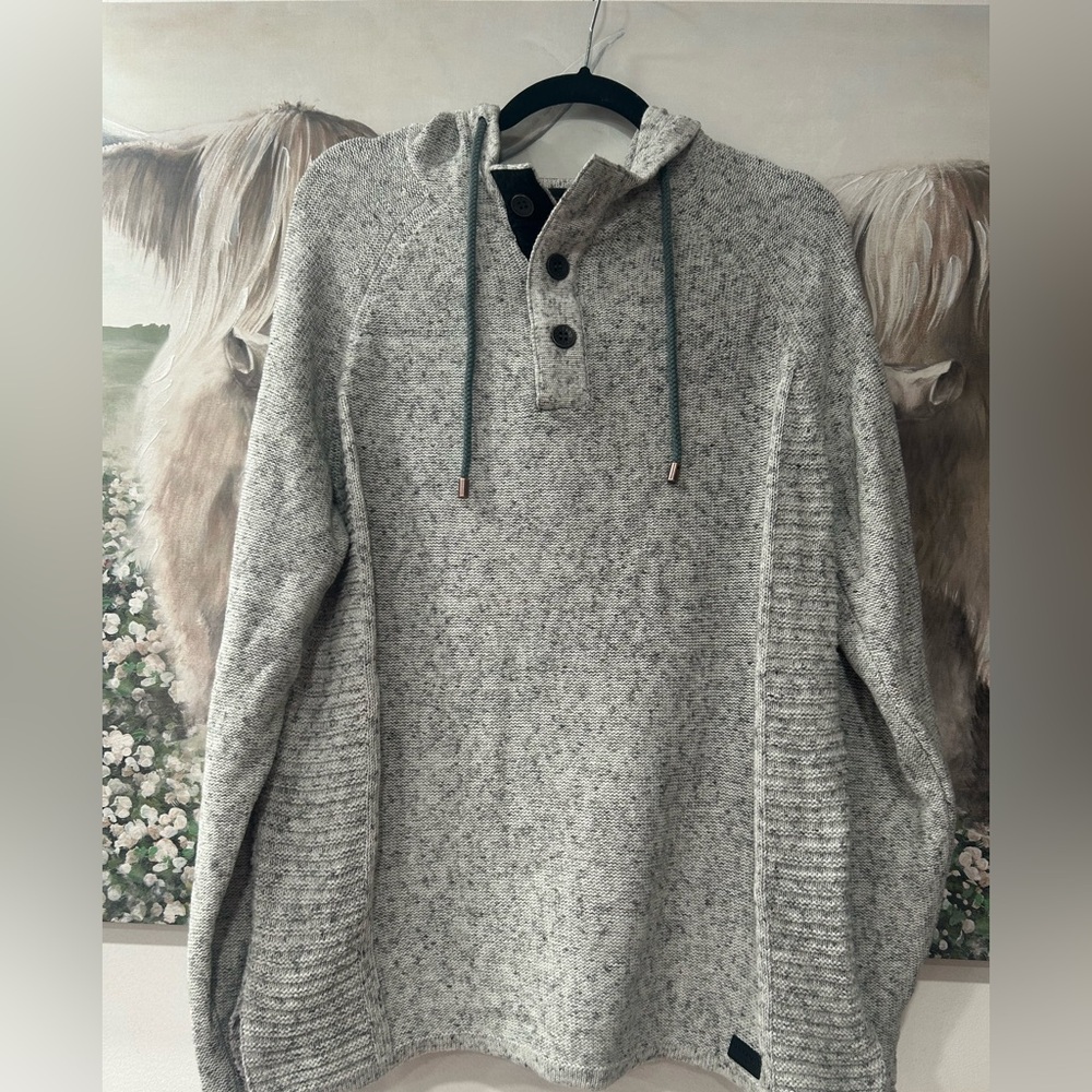 NEW Outpost Makers Textured Henley Hoodie